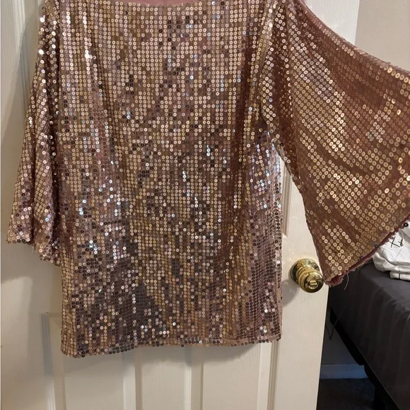 Sequin Pink TShirt Dress OBO - Picture 3 of 3